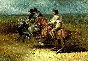 charles emile callande course de chevaux montes oil on canvas